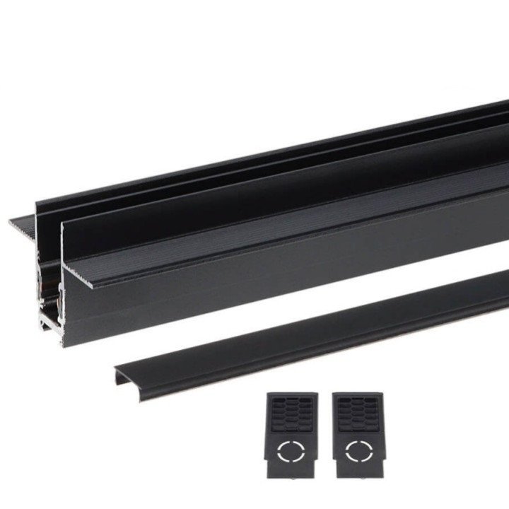 LED magnetinė sistema R15B, plotis 1.9cm, įmontuojama, juoda, ilgis 2m LED magnetinė sistema R15B, plotis 1.9cm, įmontuojama, juoda, ilgis 2m