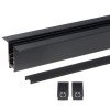 LED magnetinė sistema R15, plotis 1.9cm, įmontuojama, juoda, ilgis 1m