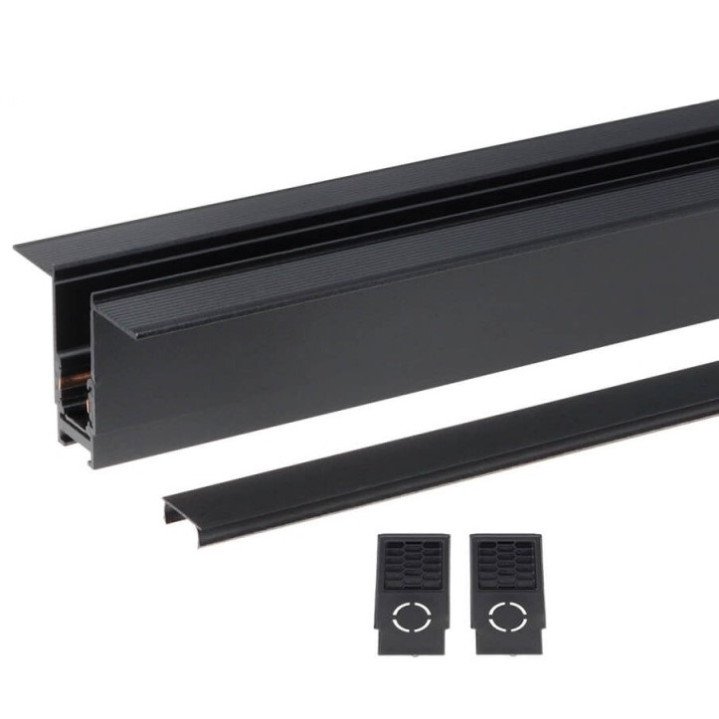 LED magnetinė sistema R15, plotis 1.9cm, įmontuojama, juoda, ilgis 1m