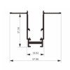 LED magnetinė sistema R15, plotis 1.9cm, įmontuojama, juoda, ilgis 1m