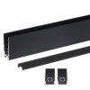LED magnetinė sistema S15, plotis 1.9cm, kabanti/paviršinė, juoda, ilgis 2m
