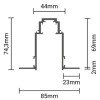 LED magnetinė sistema R35, plotis 3.5cm, įmontuojama, balta, ilgis 1.5m LED magnetinė sistema R35, plotis 3.5cm, įmontuojama, balta, ilgis 1.5m