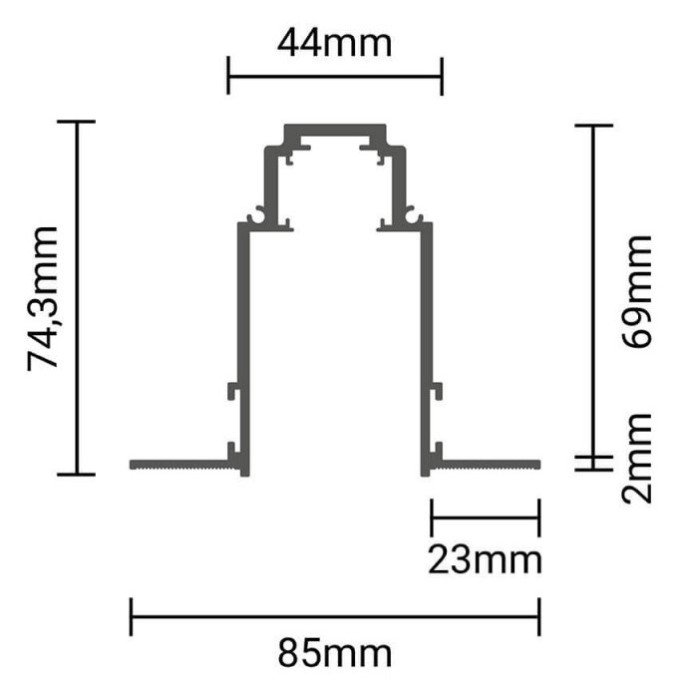 LED magnetinė sistema R35, plotis 3.5cm, įmontuojama, balta, ilgis 1.5m LED magnetinė sistema R35, plotis 3.5cm, įmontuojama, balta, ilgis 1.5m