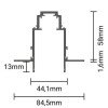 LED magnetinė sistema R35B, plotis 3.5cm, įmontuojama, balta, ilgis 2m