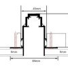 LED magnetinė sistema R35B, plotis 3.5cm, įmontuojama, balta, ilgis 2m