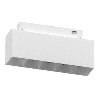 LED magnetinis linijinis prožektorius M35, 10W, 800Lm, 5 lemputės, baltas, šilta balta šviesa