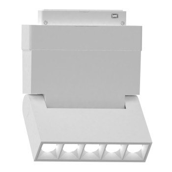 LED magnetinis linijinis prožektorius M35, 10W, 800Lm, lankstomas, 5 lemputės, baltas, šilta balta šviesa