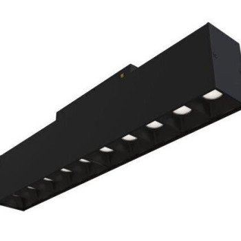 LED magnetinis linijinis prožektorius M35, 20W, 1600Lm, 10 lempučių, juodas, dimeriuojamas, neutrali balta šviesa