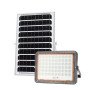 LED prožektorius, juodas, su saulės baterija, 10W, šalta balta šviesa