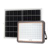 LED prožektorius, juodas, su saulės baterija, 25W, 3200Lm, šalta balta šviesa