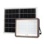 LED prožektorius, juodas, su saulės baterija, 25W, 3200Lm, šalta balta šviesa