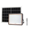 LED prožektorius, juodas, su saulės baterija, 25W, 3200Lm, šalta balta šviesa