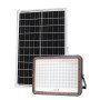 LED prožektorius, juodas, su saulės baterija, 40W, šalta balta šviesa