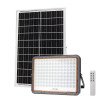 LED prožektorius, juodas, su saulės baterija, 40W, šalta balta šviesa