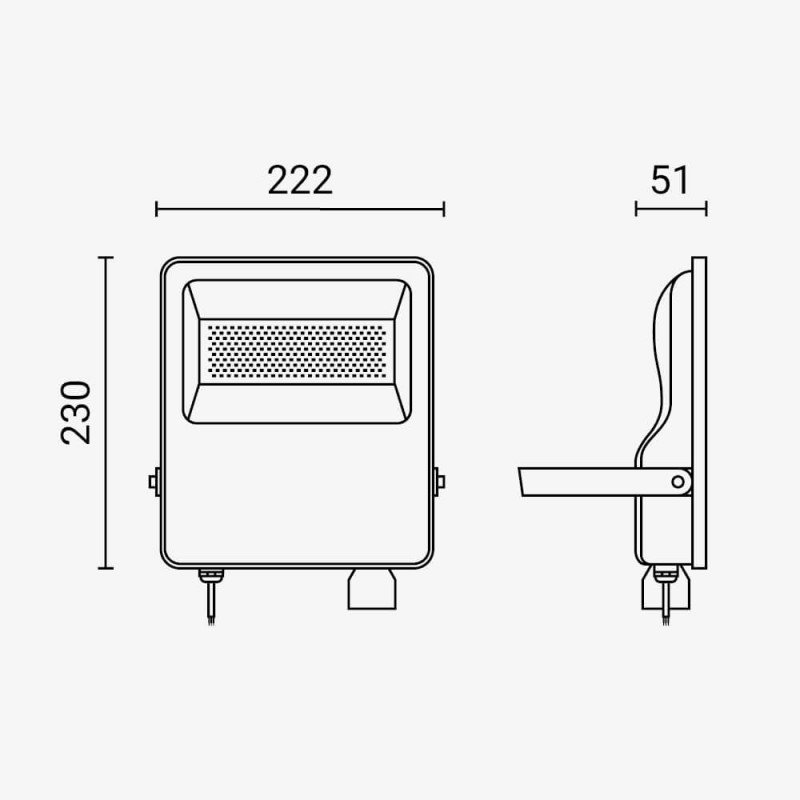 LED prožektorius, juodas, 50W, CCT 3000K-6000K LED prožektorius, juodas, 50W, CCT 3000K-6000K