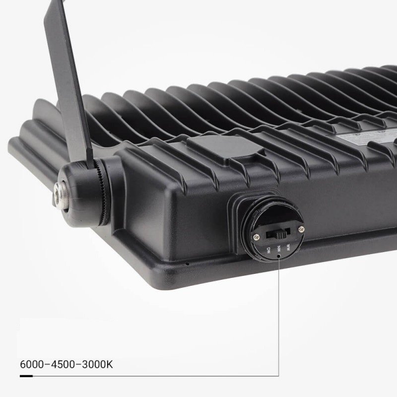 LED prožektorius, juodas, 200W, CCT 3000K-6000K