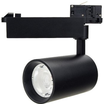 LED bėginis šviestuvas, 3F, 35W, 3850Lm, juodas, šilta balta šviesa