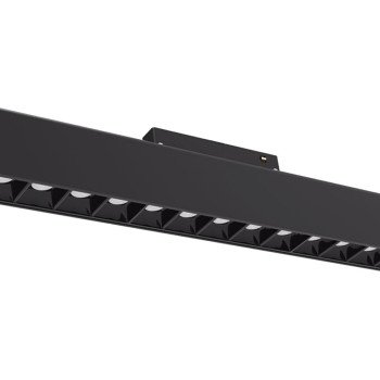 LED magnetinis linijinis prožektorius M35, 20W, 1600Lm, 10 lempučių, juodas, šilta balta šviesa
