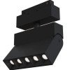 LED magnetinis linijinis prožektorius M35, 10W, 800Lm, lankstomas, 5 lemputės, juodas, šilta balta šviesa