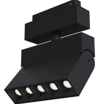 LED magnetinis linijinis prožektorius M35, 10W, 800Lm, lankstomas, 5 lemputės, juodas, šilta balta šviesa