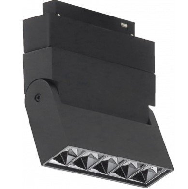 LED magnetinis linijinis prožektorius M35, 10W, 800Lm, lankstomas, 5 lemputės, juodas, šilta balta šviesa