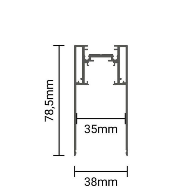LED magnetinė sistema S35, plotis 3.5cm, kabanti/paviršinė, juoda, ilgis 1m LED magnetinė sistema S35, plotis 3.5cm, kabanti/paviršinė, juoda, ilgis 1m