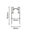 LED magnetinė sistema S35, plotis 3.5cm, kabanti/paviršinė, juoda, ilgis 1.5m LED magnetinė sistema S35, plotis 3.5cm, kabanti/paviršinė, juoda, ilgis 1.5m