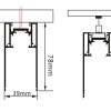 LED magnetinė sistema S35, plotis 3.5cm, kabanti/paviršinė, juoda, ilgis 2m