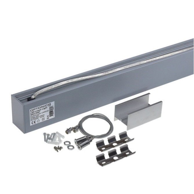 LED linijinis šviestuvas, 40W, sidabrinis, sujungiamas, 5 metai garantija, neutrali balta šviesa LED linijinis šviestuvas, 40W, sidabrinis, sujungiamas, 5 metai garantija, neutrali balta šviesa