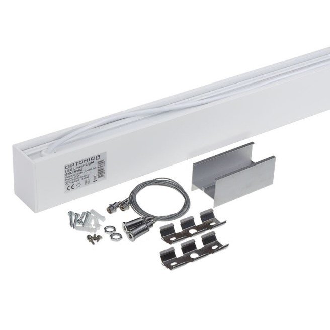 LED linijinis šviestuvas, 40W, baltas, sujungiamas, 5 metai garantija, neutrali balta šviesa LED linijinis šviestuvas, 40W, baltas, sujungiamas, 5 metai garantija, neutrali balta šviesa