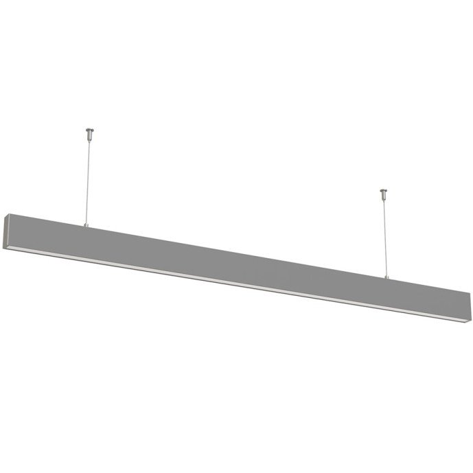 LED linijinis šviestuvas, 50W, sidabrinis, nesujungiamas, neutrali balta šviesa