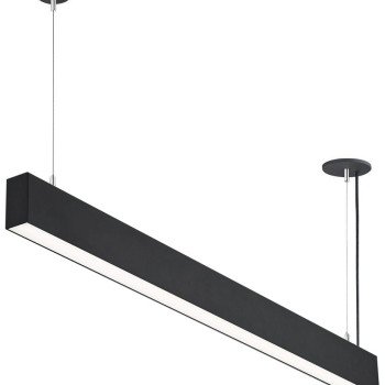 LED linijinis šviestuvas, 50W, juodas, sujungiamas, neutrali balta šviesa