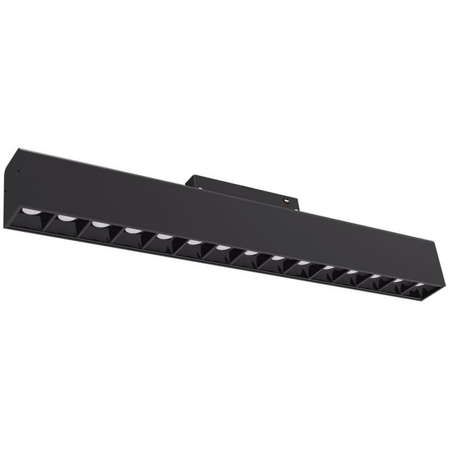 LED magnetinis linijinis prožektorius M35, 20W, 1600Lm, 10 lempučių, juodas, neutrali balta šviesa