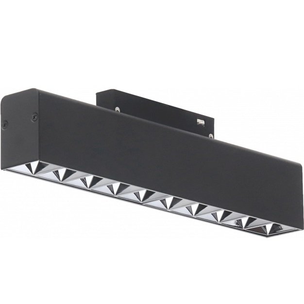 LED magnetinis linijinis prožektorius M35, 20W, 1600Lm, 10 lempučių, juodas, neutrali balta šviesa