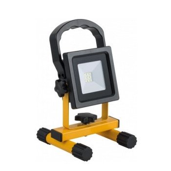 LED prožektorius, nešiojamas, įkraunamas, 10W, šalta balta šviesa