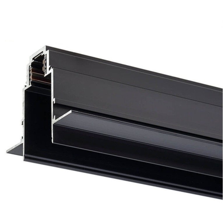 LED magnetinė sistema R35, plotis 3.5cm, įmontuojama, juoda, ilgis 2m, 8vnt./dėž.