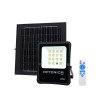 LED prožektorius, juodas, su saulės baterija, 20W, 1600Lm, šalta balta šviesa
