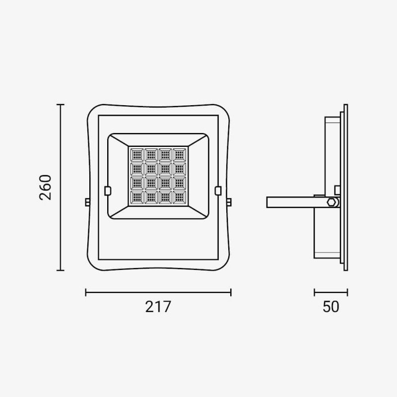 LED prožektorius, juodas, su saulės baterija, 20W, 1600Lm, šalta balta šviesa
