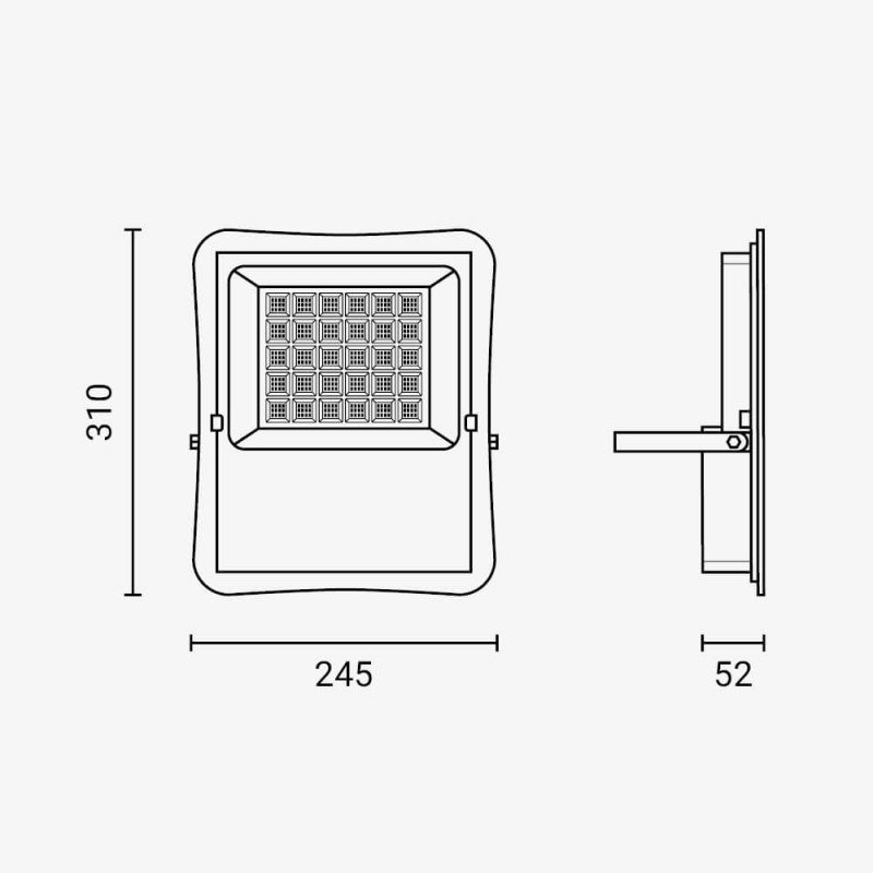 LED prožektorius, juodas, su saulės baterija, 25W, 2200Lm, šalta balta šviesa
