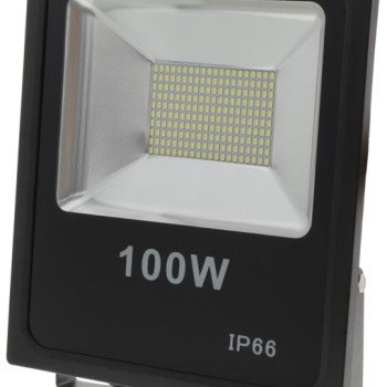 LED prožektorius, juodas, 100W, 150°, šalta balta šviesa LED prožektorius, juodas, 100W, 150°, šalta balta šviesa