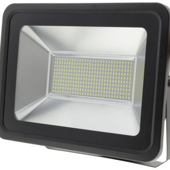 LED prožektorius, juodas, 300W, 150°, šalta balta šviesa