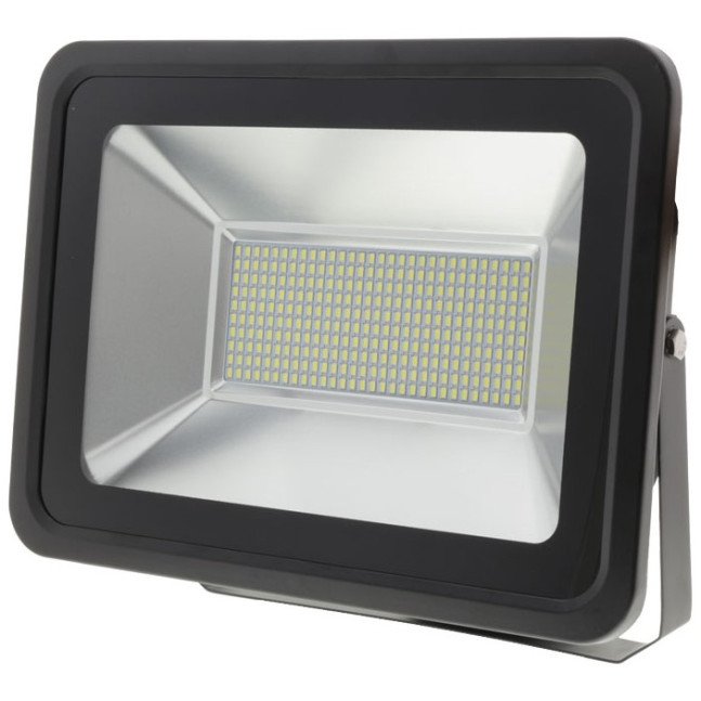 LED prožektorius, juodas, 300W, 150°, šalta balta šviesa