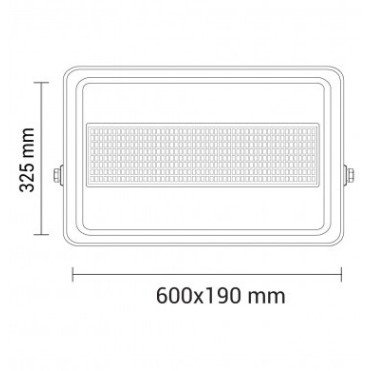 LED prožektorius, juodas, 300W, 150°, šalta balta šviesa