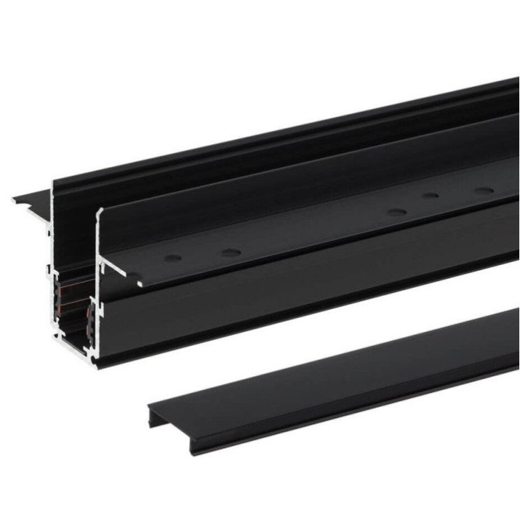 LED magnetinė sistema R20B, plotis 2.5cm, įmontuojama, juoda, ilgis 1m