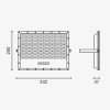 LED prožektorius, pilkas, su saulės baterija, 30W, 120°, šalta balta šviesa