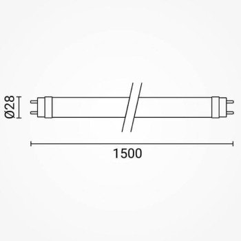 LED lempa T8 22W, City, neutrali balta šviesa