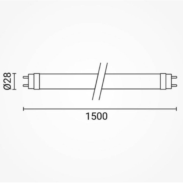 LED lempa T8 22W, City, šilta balta šviesa LED lempa T8 22W, City, šilta balta šviesa