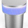 LED sieninis šviestuvas, poliruotas metalas, 1.3W, mėlyna šviesa
