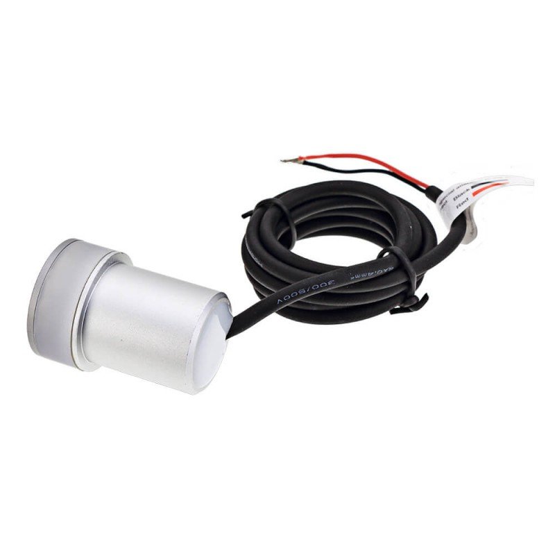 LED sieninis šviestuvas, poliruotas metalas, 1.3W, gintarinė šviesa