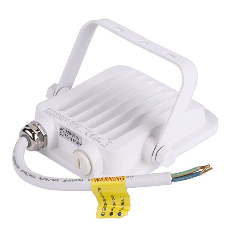 LED prožektorius, baltas, 10W, šalta balta šviesa LED prožektorius, baltas, 10W, šalta balta šviesa
